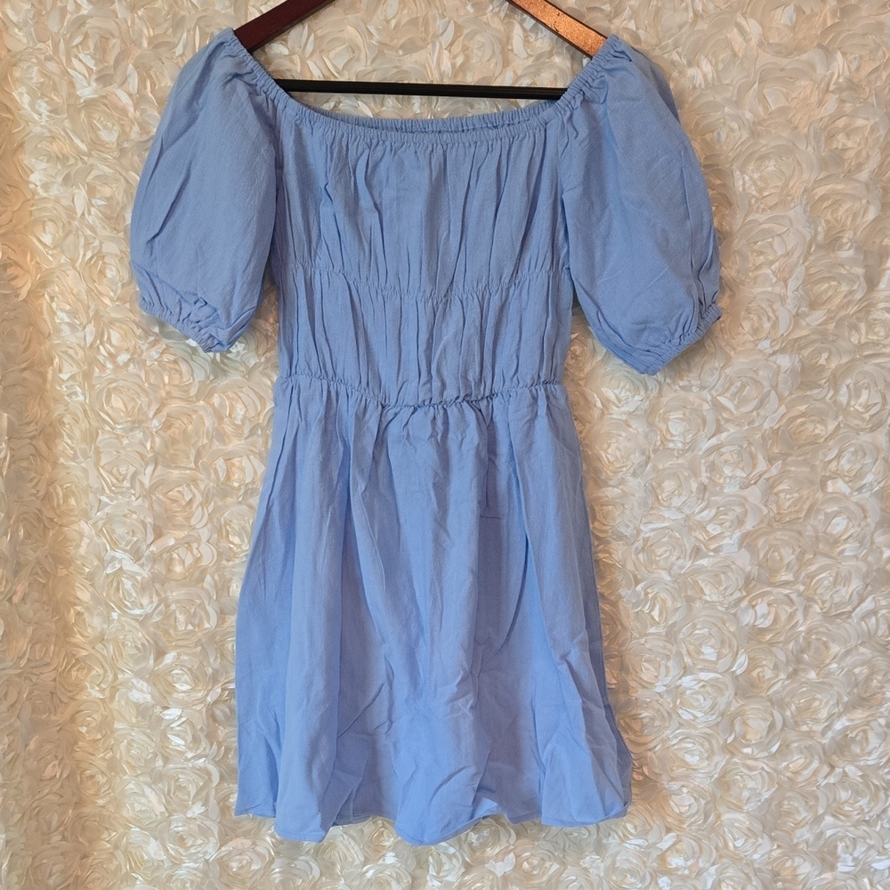 Light Blue Off-Shoulder Dress